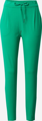 VERO MODA Pleat-Front Pants 'Eva' in Green: front