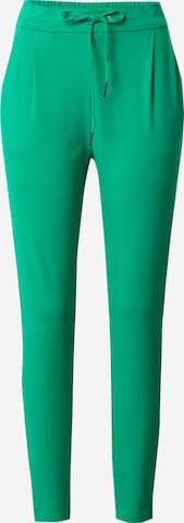 VERO MODA Tapered Pleat-Front Pants 'Eva' in Green: front