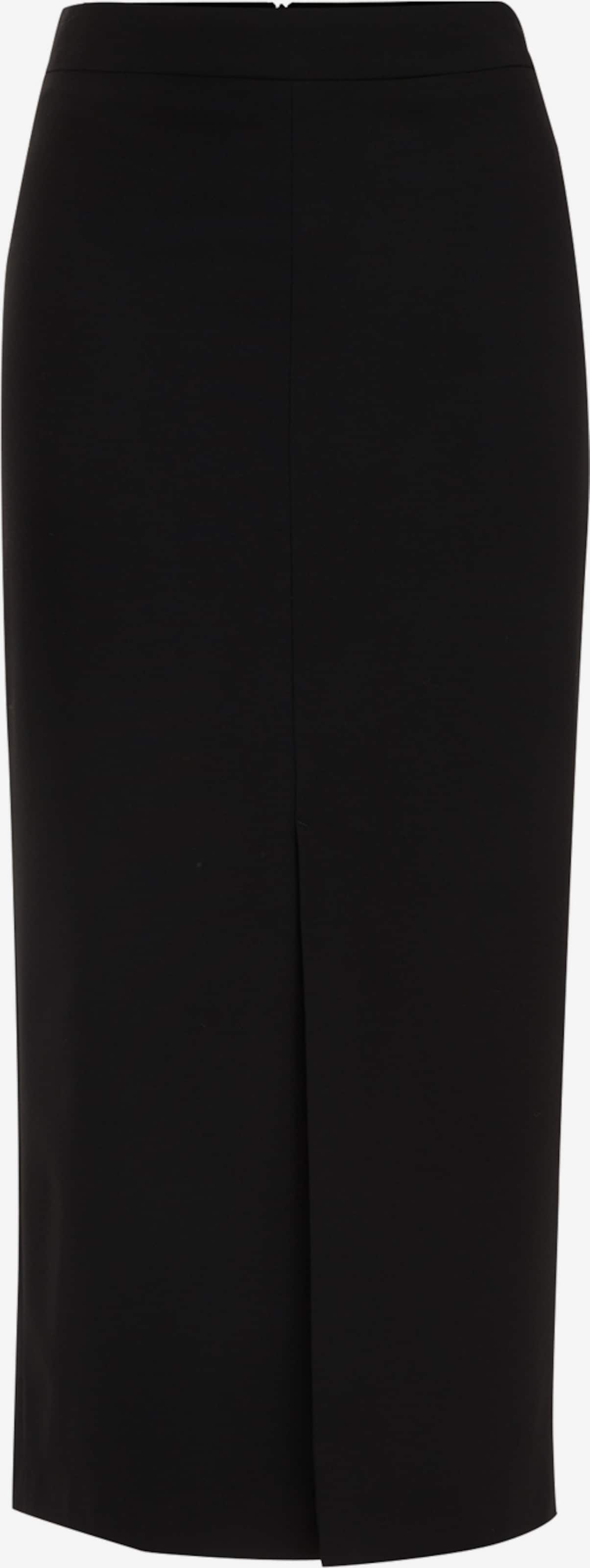 Jupe Midi Femme Jigsaw – Taille 10 – Noir/Beige – Coton – Style Droit/crayon