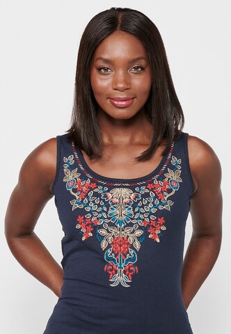 KOROSHI Top in Blauw