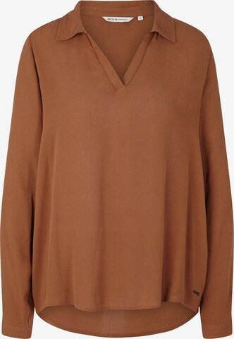 TOM TAILOR DENIM Blouse in Brown: front