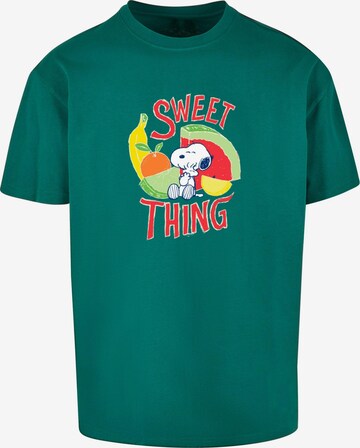 Merchcode Shirt 'Ladies Peanuts - Sweet thing' in Groen: voorkant