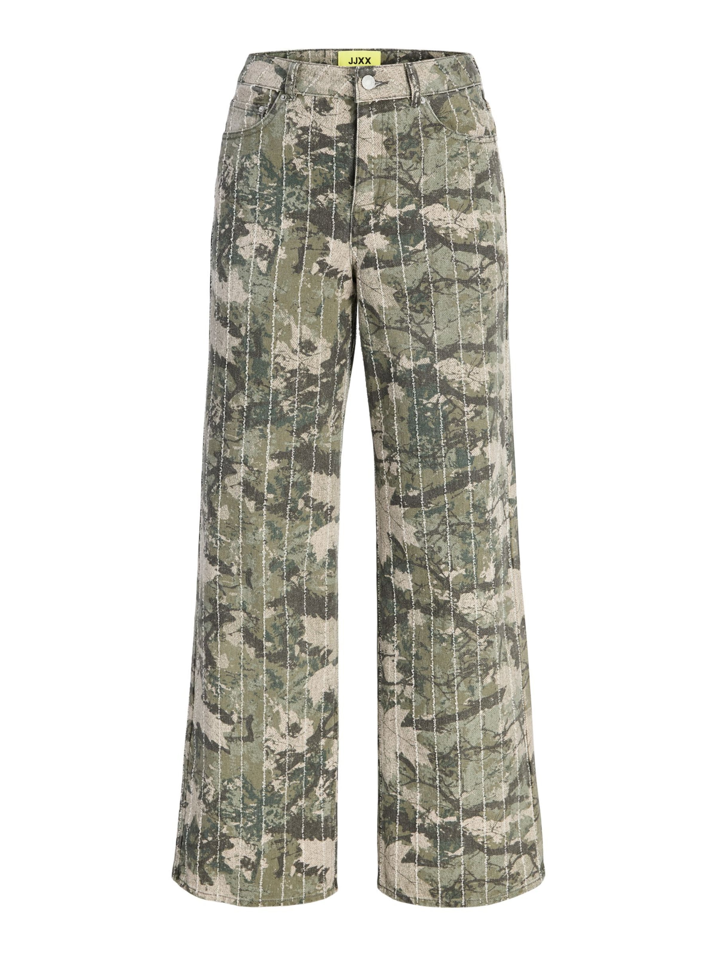 JJXX Wide leg Jeans 'JXZoe' in Groen: voorkant