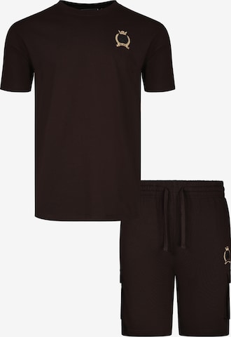 SikSilk Strój domowy w kolorze brązowy: przód