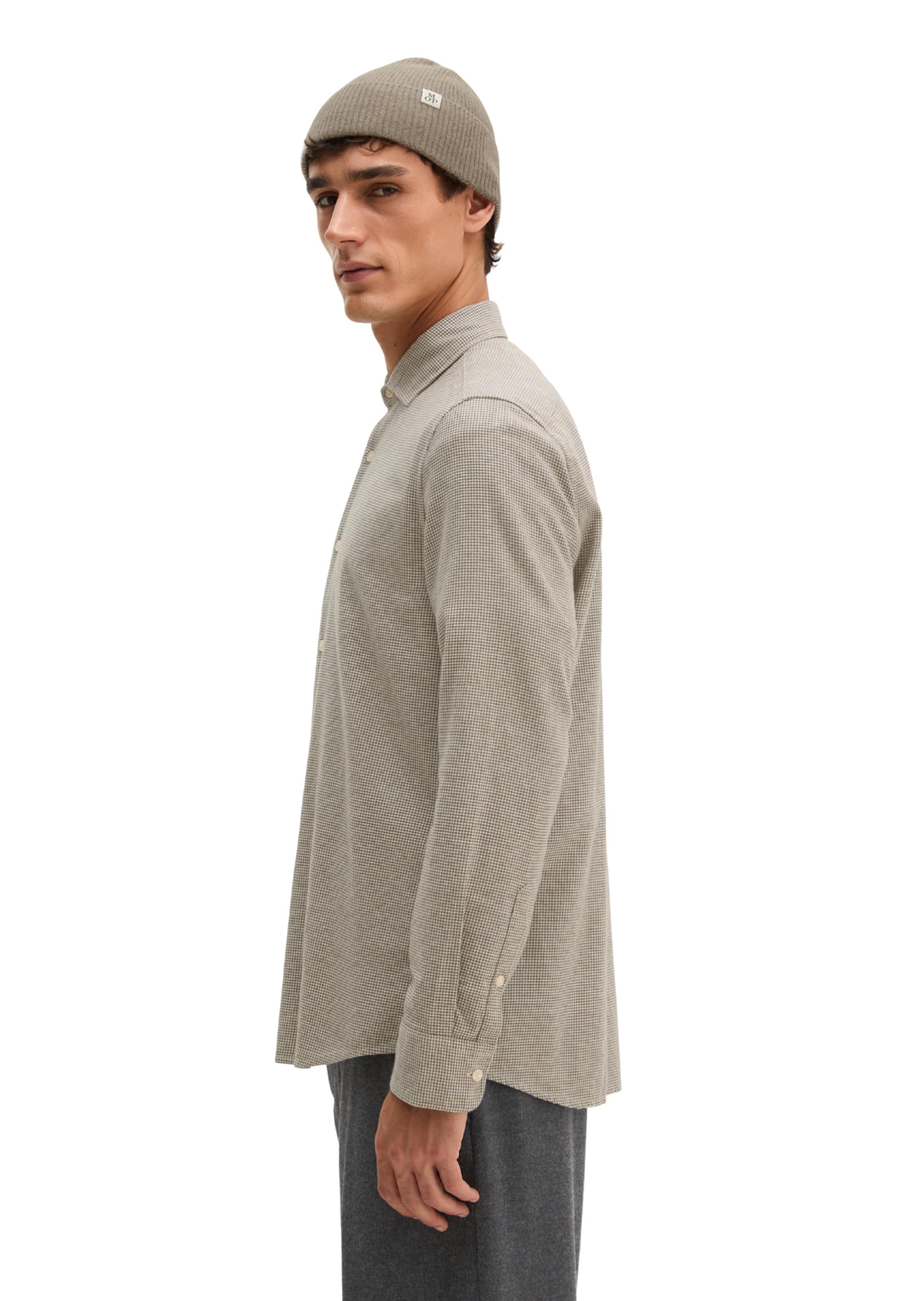 Marc O'Polo Slim Fit Hemd in Beige: Seite