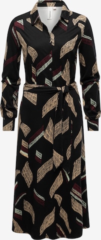 Ragwear Shirt Dress 'Plantee' in Black: front