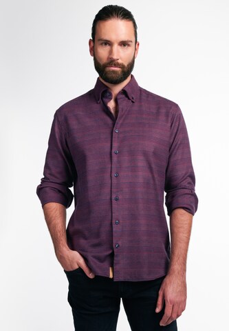 ETERNA Regular fit Button Up Shirt in Purple: front