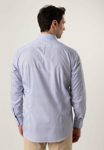 Black Label Shirt Regular Fit Businesshemd 'KENTPRINT' in Blau