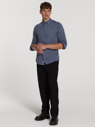 Slim fit Camicia 'Pablo' di Shiwi in grigio
