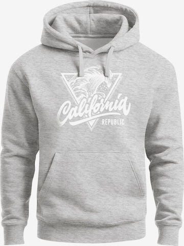 Neverless Sweatshirt 'California Wave' in Grau: Vorderseite