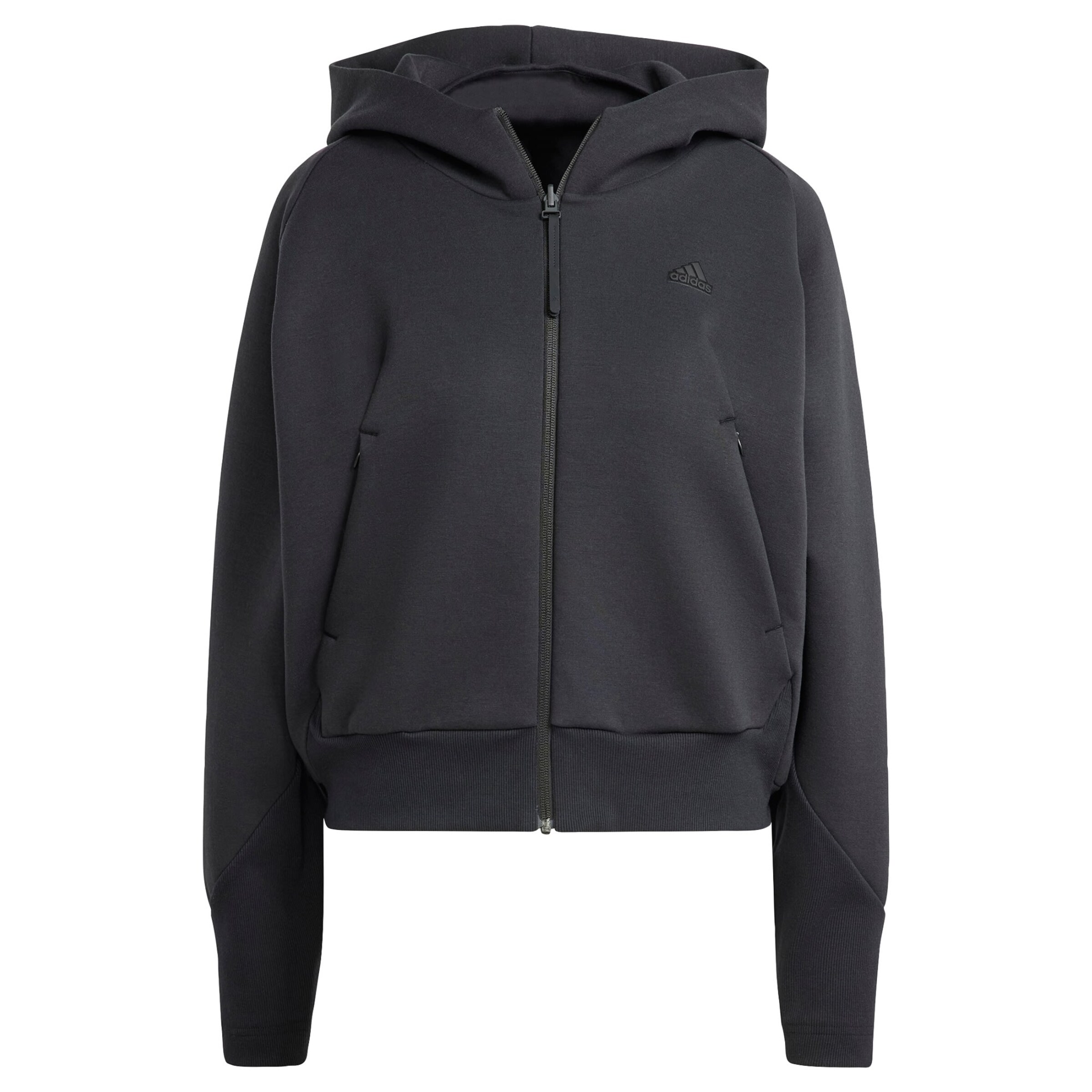 ADIDAS SPORTSWEAR Athletic Zip-Up Hoodie 'Z.N.E.' in Black: front