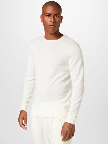 Pull-over Calvin Klein en blanc : devant