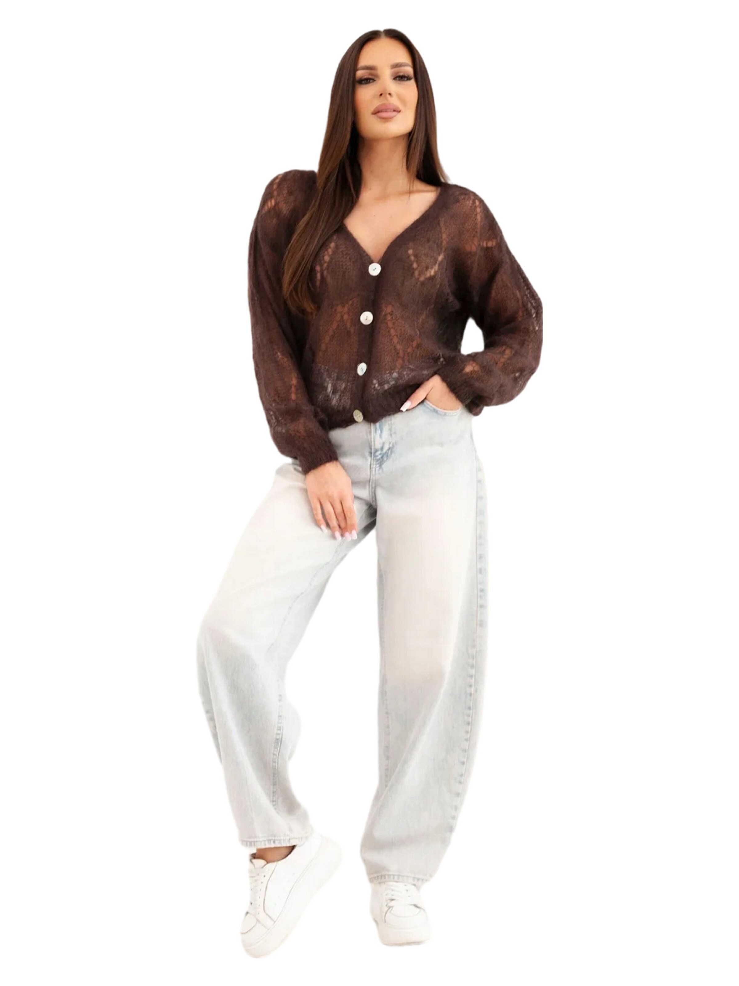 Lumera Kardigan 'Ciliegia' – hnědá