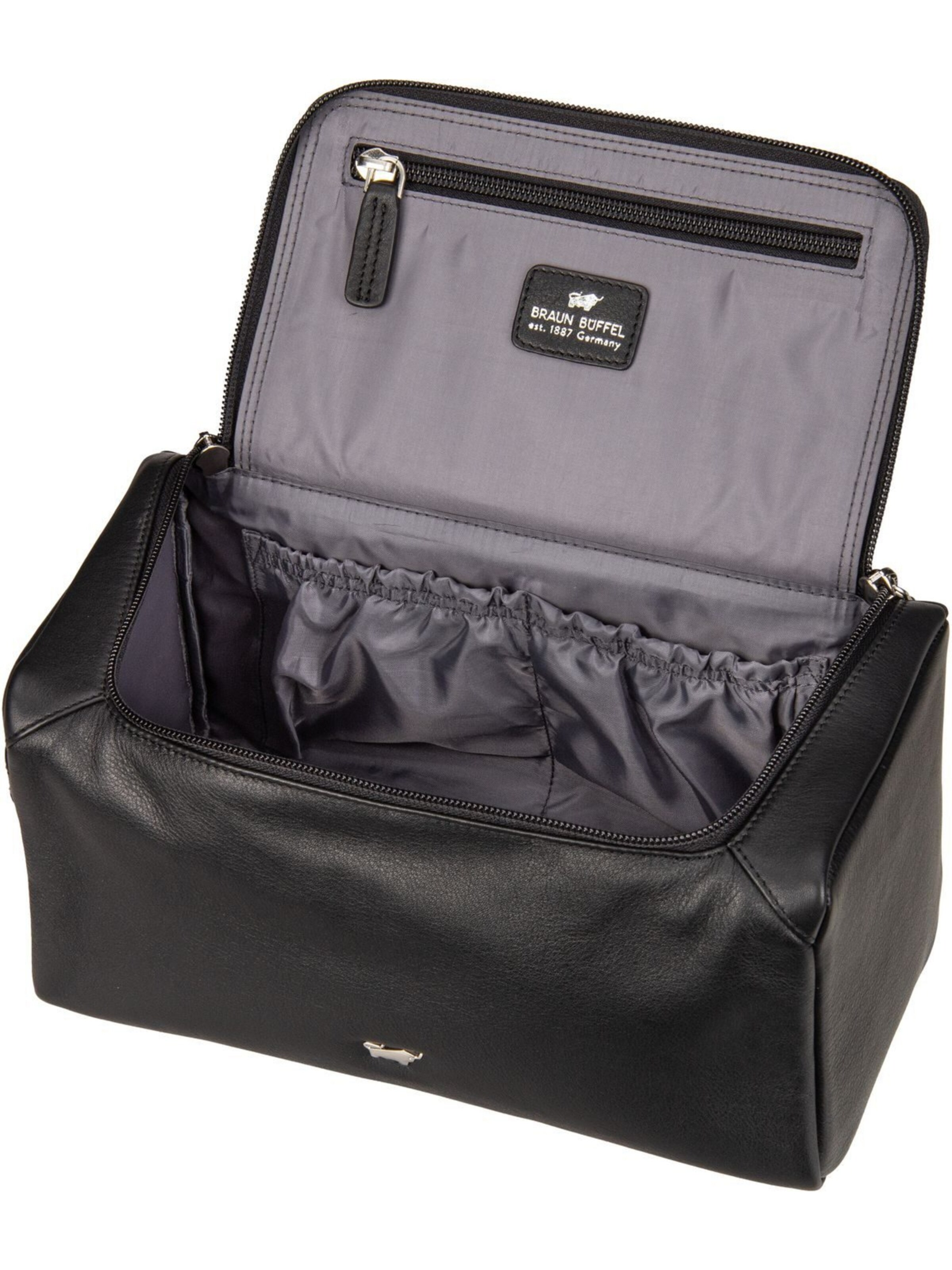 Braun Büffel Toiletry Bag in Black