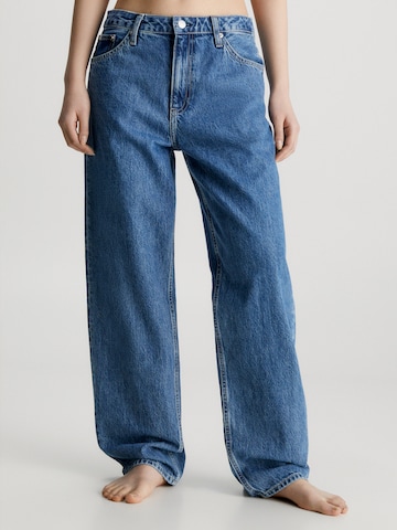 Calvin Klein Jeans Wide leg Jeans in Blauw: voorkant