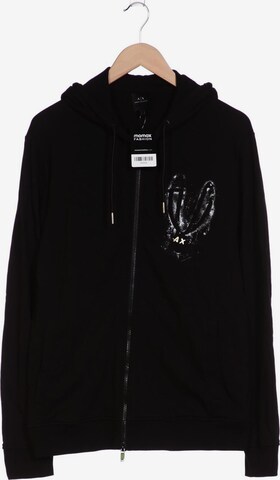 ARMANI EXCHANGE Sweatshirt & Zip-Up Hoodie in L in Black: front
