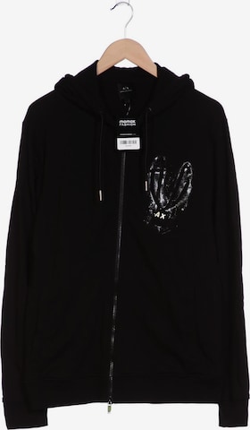 ARMANI EXCHANGE Sweatshirt & Zip-Up Hoodie in L in Black: front