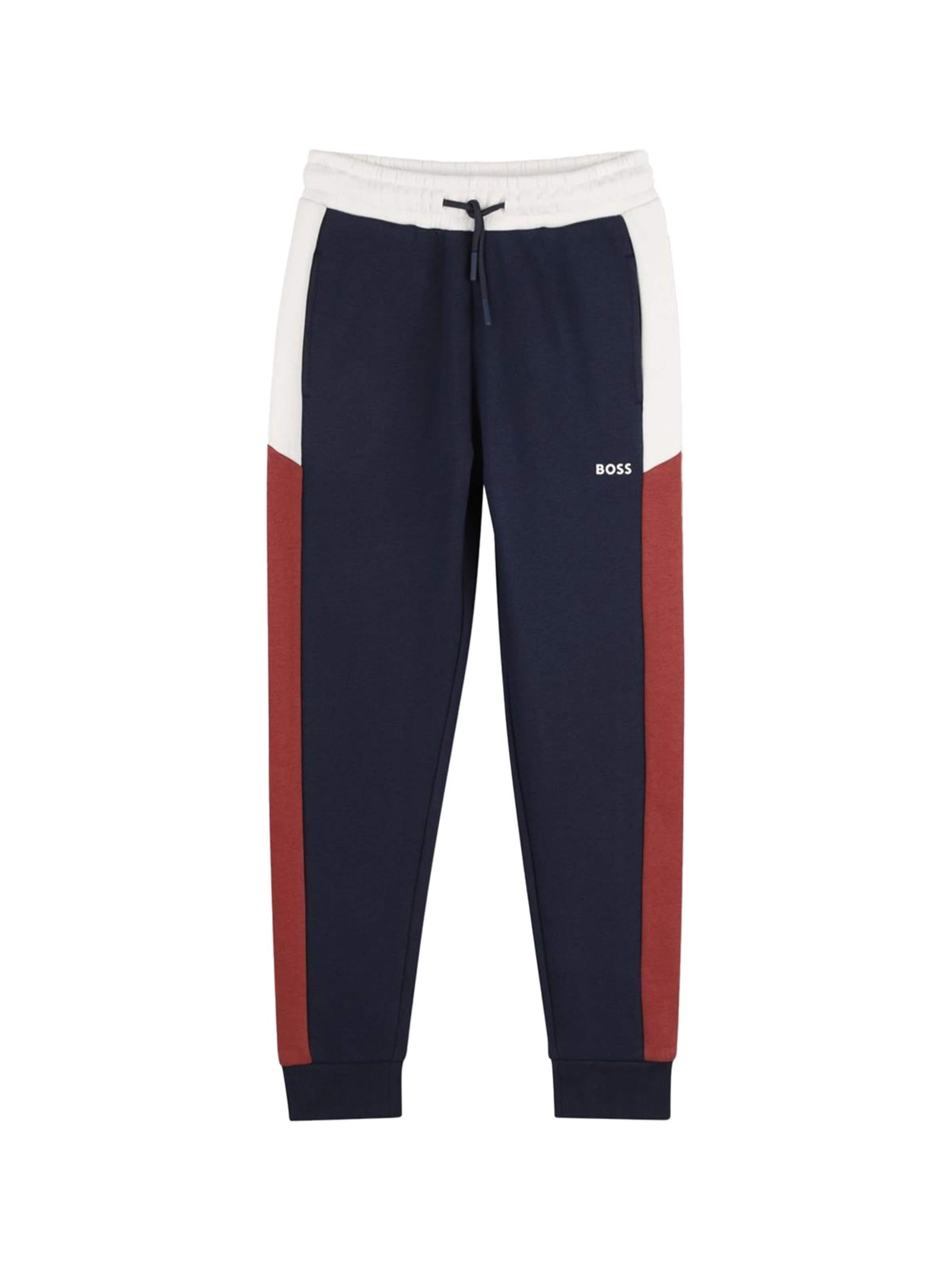 BOSS Regular Pants in Blue: front