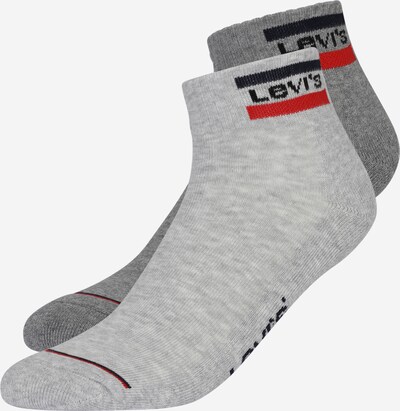 LEVI'S ® Socken in graumeliert / hellrot, Produktansicht