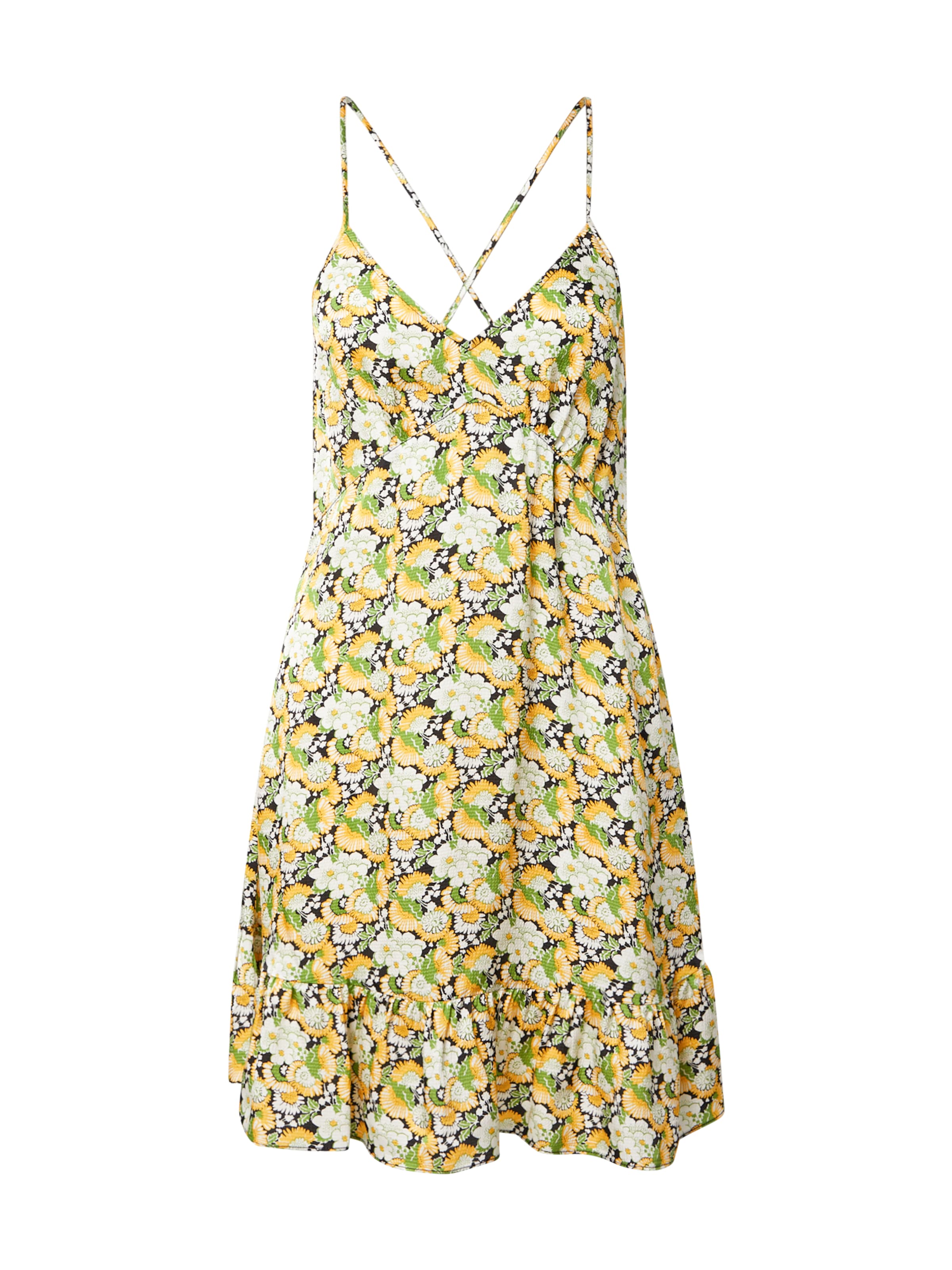 AMERICAN VINTAGE Robe d’été en jaune / mélange de couleurs, Vue avec produit