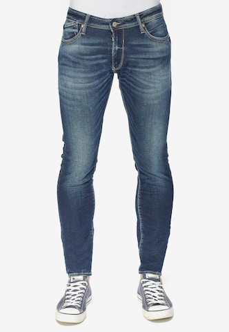 Le Temps Des Cerises Skinny Jeans in Blue: front