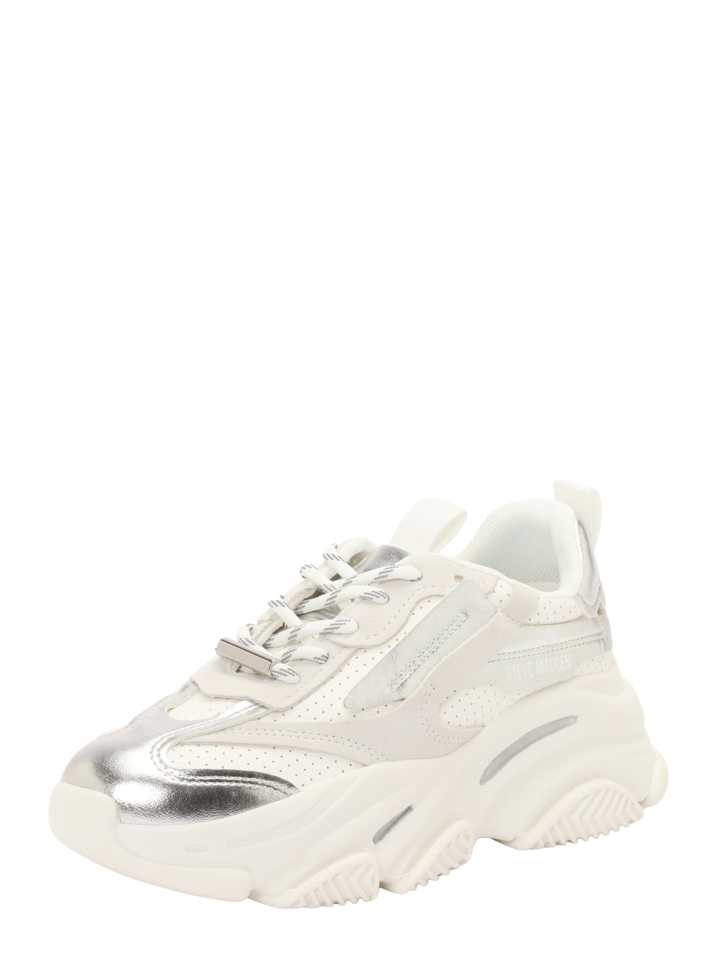 STEVE MADDEN Baskets basses 'Posses' en beige / écru / argent, Vue avec produit