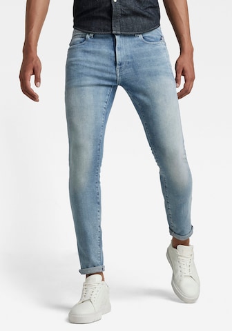 G-Star RAW Skinny Džínsy - Modrá: predná strana