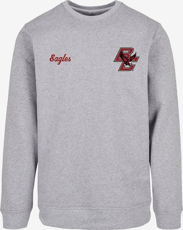 Sweat-shirt 'Boston College - BC Eagles' Merchcode en gris : devant