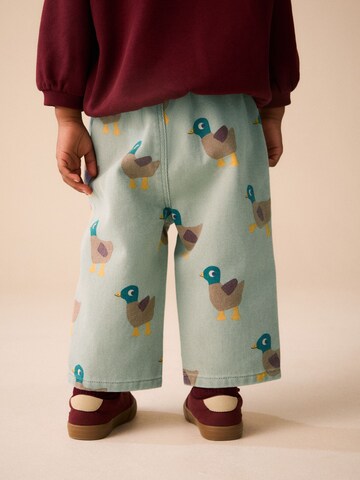 Next Wide Leg Hose in Grün