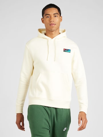 Nike Sportswear Sweatshirt 'CLUB+' in Weiß: predná strana
