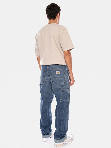 Baggy Jean 'SINGLE KNEE PANT BLUE MARBLE USED WASH' Carhartt WIP en bleu