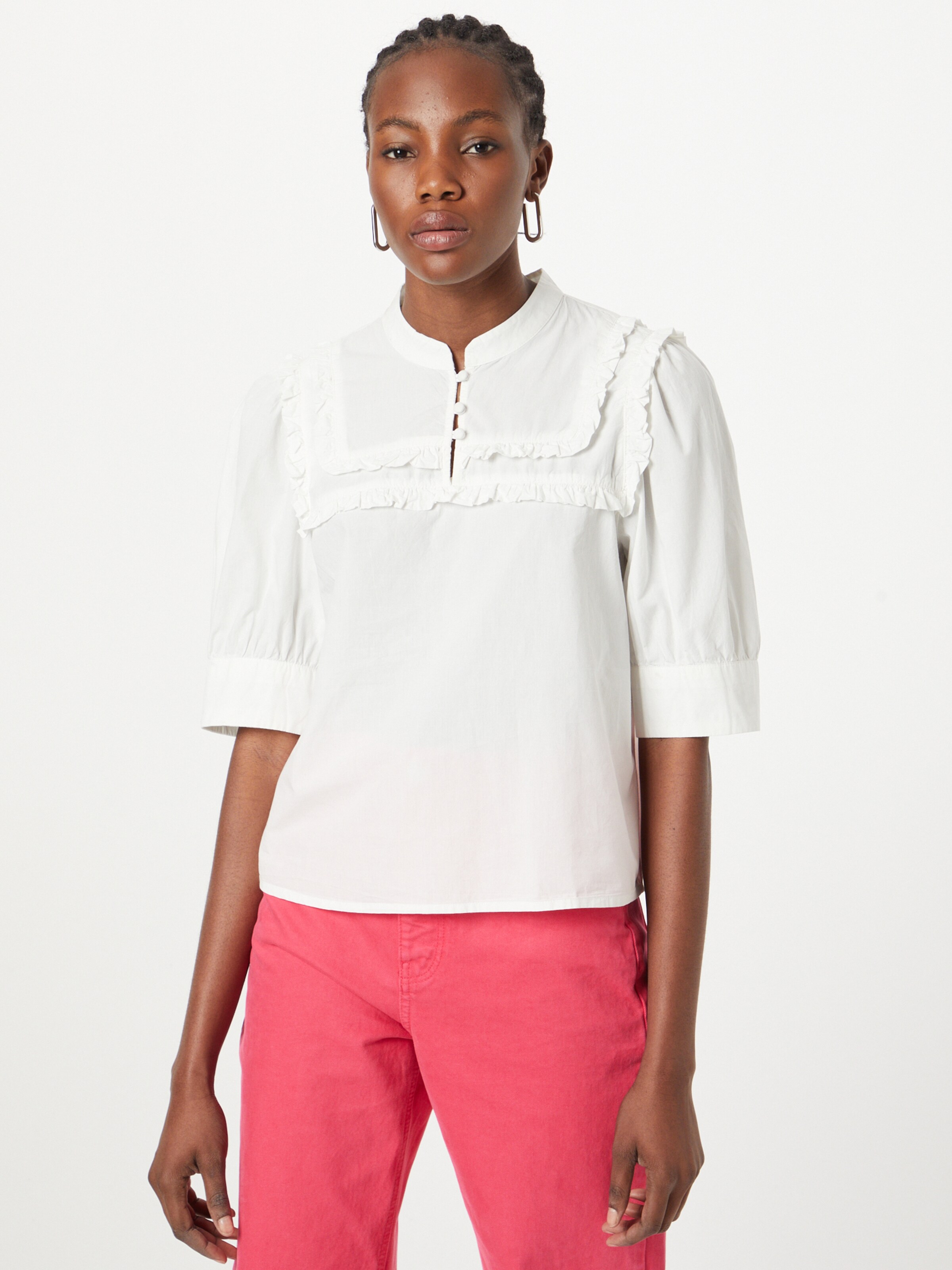 Frauen Blusen & Tuniken ICHI Bluse 'FLETA' in Offwhite - HL30697 Frauen Blusen & Tuniken ICHI Bluse 'FLETA' in Offwhite - HL30697