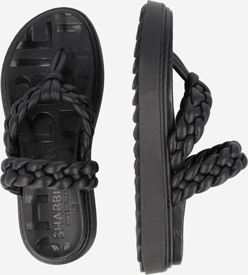 SHABBIES AMSTERDAM T-bar sandals in Black