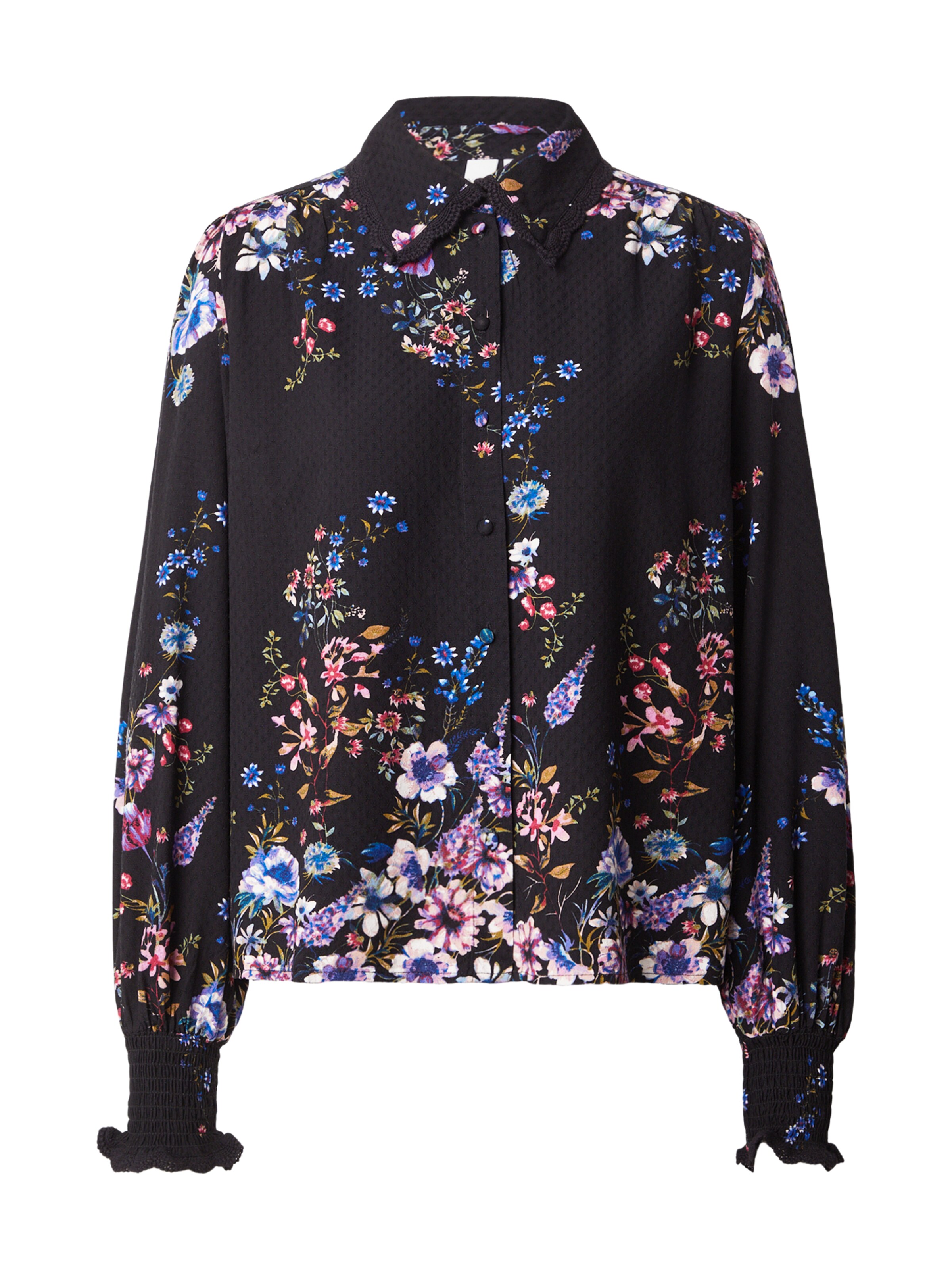 YAS Bluse 'YASTILERA' in XS in azur / hellpink / schwarz / weiß, Produktansicht