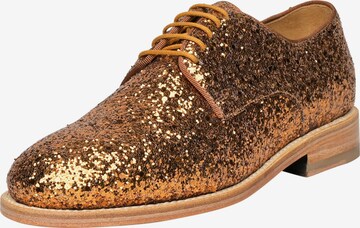 Henry Stevens Schnürschuhe Rahmengenäht 'Ella PD' in Gold: predná strana