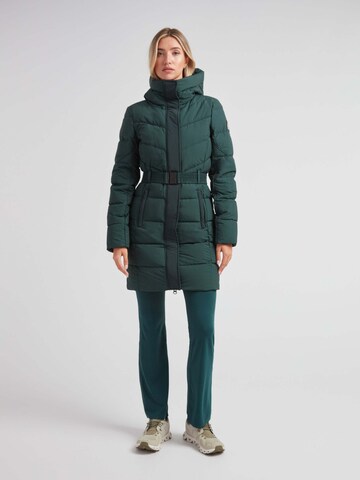 JACK1T Outdoorjas ' Diamond Gürtel Daunenmantel Matt ' in Groen