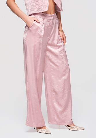 Wide Leg Pantalon à pince Ombre en rose