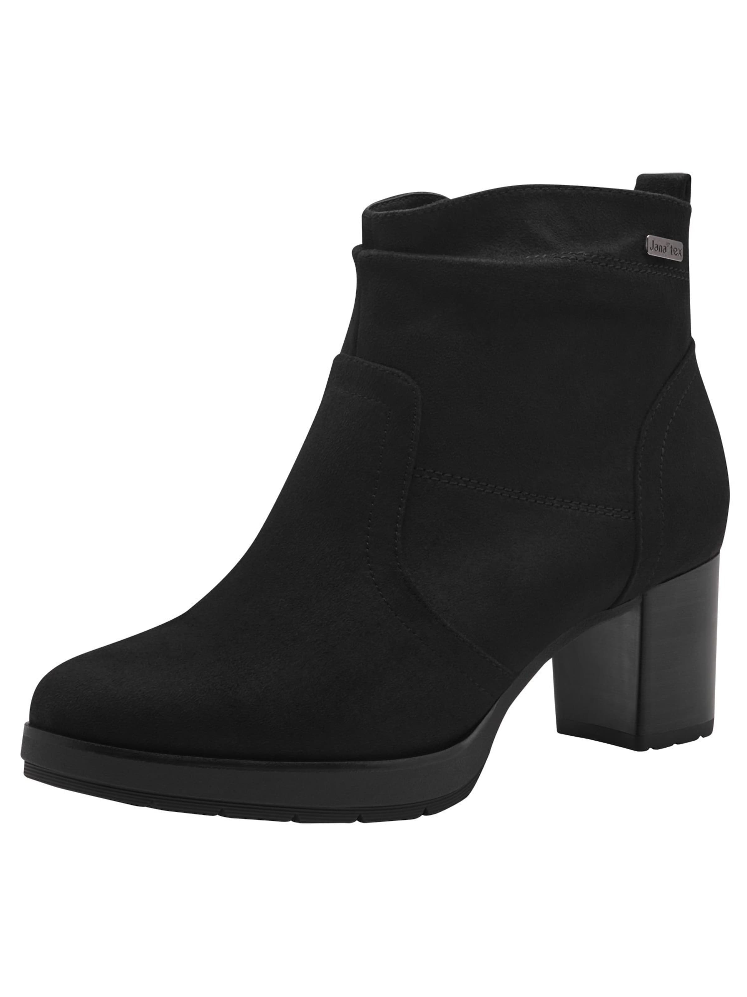 JANA Ankelstøvler i sort: forside