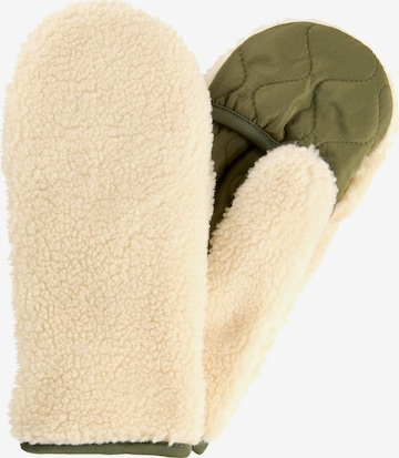 CAMEL ACTIVE Teddy Handschuhe in einem Materialmix in Weiß: Vorderseite