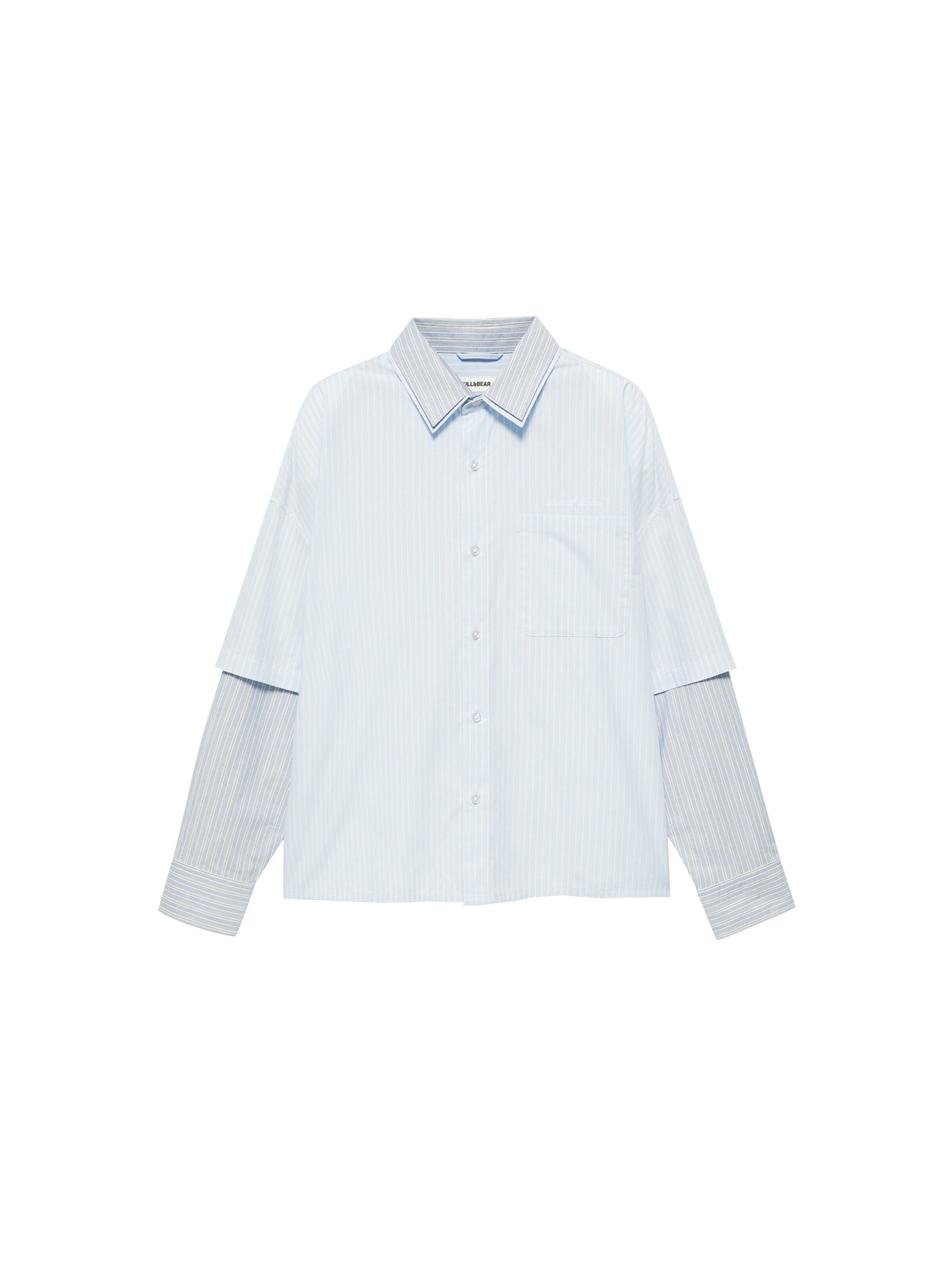 Pull&Bear Košile ve velikosti XS - chladná modrá / světlemodrá / bílá, Produkt