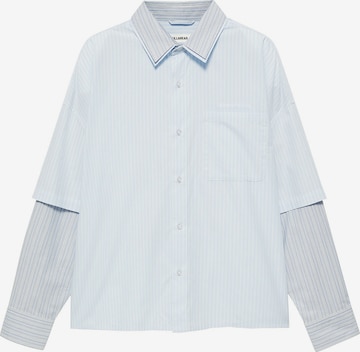 Pull&Bear Comfort Fit Paita värissä sininen: etupuoli