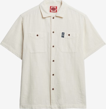 Superdry Regular fit Overhemd in Wit: voorkant