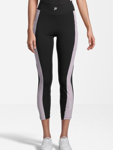 FILA Skinny Workout Pants 'REDON' in Black: front
