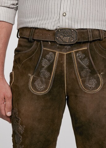 Regular Pantalon folklorique 'Waldkraiburg' SPIETH & WENSKY en marron