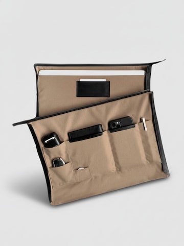 NEGOTIA Leather Laptoptas 'Notion 15.6 inch' in Zwart