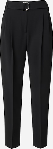 BOSS Конический (Tapered) Брюки со складками 'Tapiah' в Черный: спереди