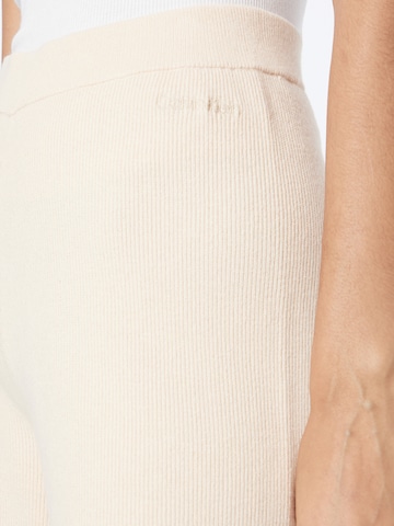 Calvin Klein - Pierna ancha Pantalón en beige
