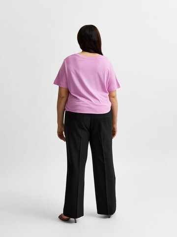 Selected Femme Curve Тениска 'Andard' в розово