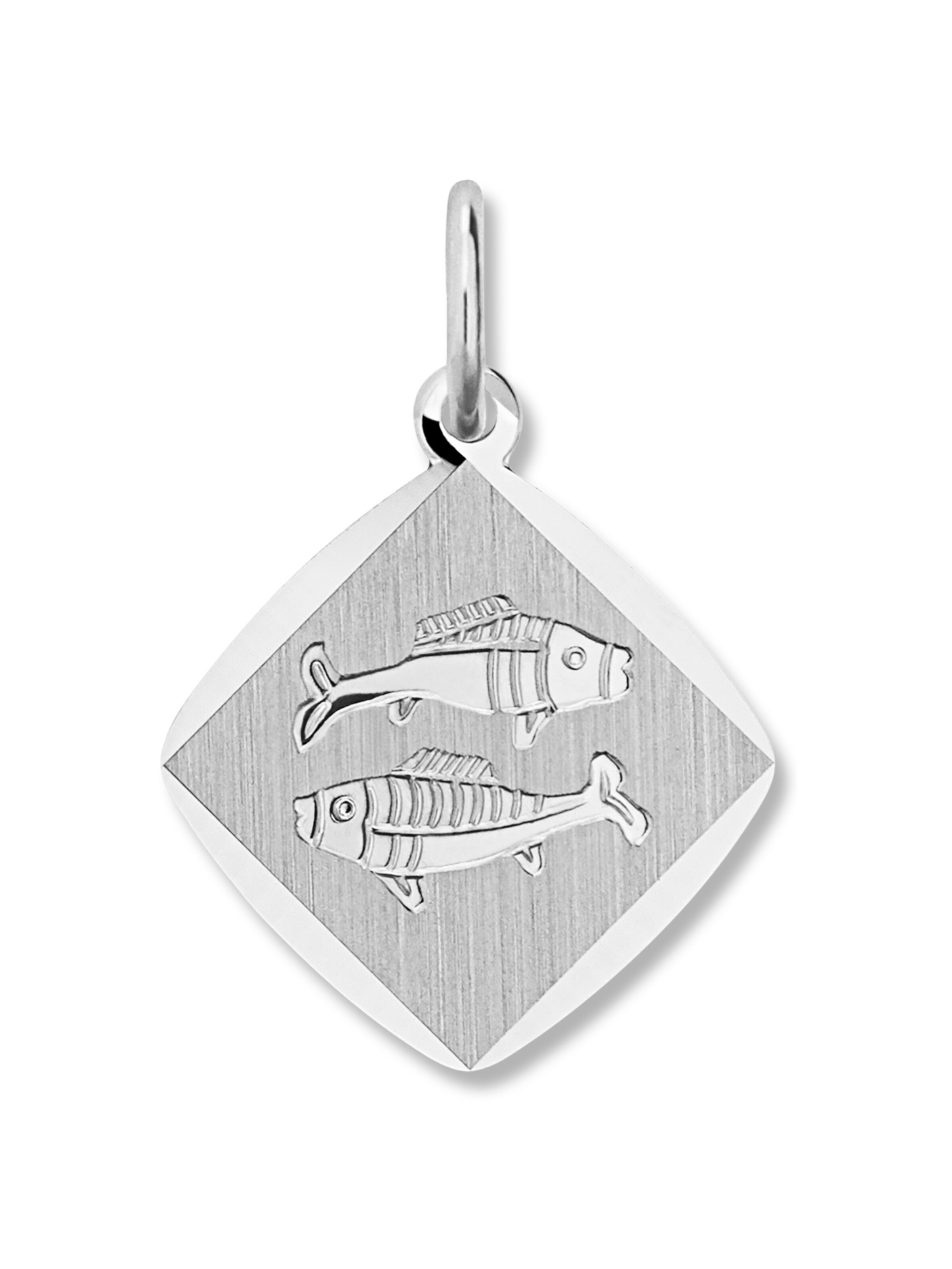 ONE ELEMENT Anhänger 'Fische' in Silber: Vorderseite