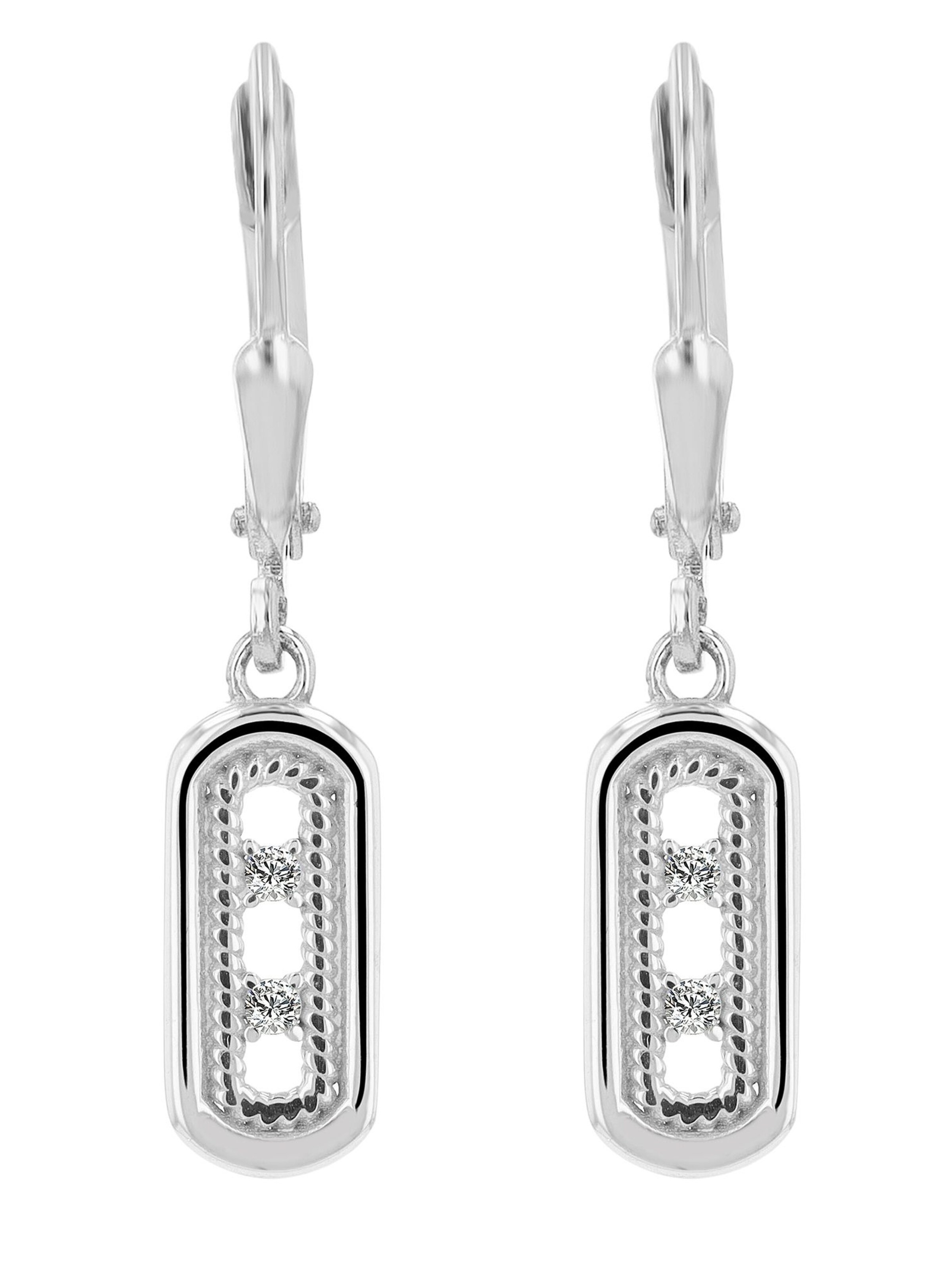 Akzent Earrings 'Eara, 925 Sterlingsilber, langlebig' in Silver: front
